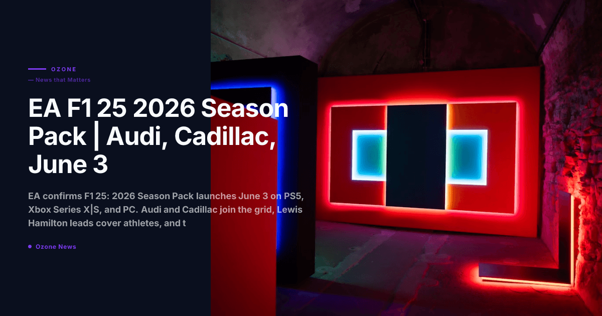 EA F1 25 2026 Season Pack | Audi, Cadillac, June 3