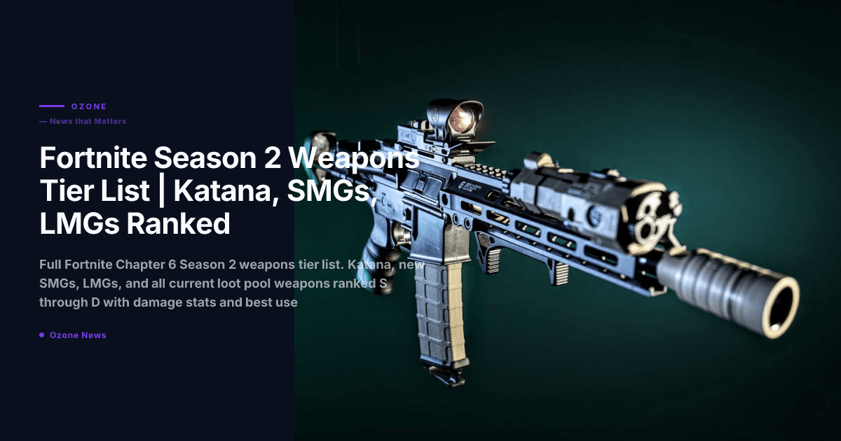 Fortnite Season 2 Weapons Tier List | Katana, SMGs, LMGs Ranked