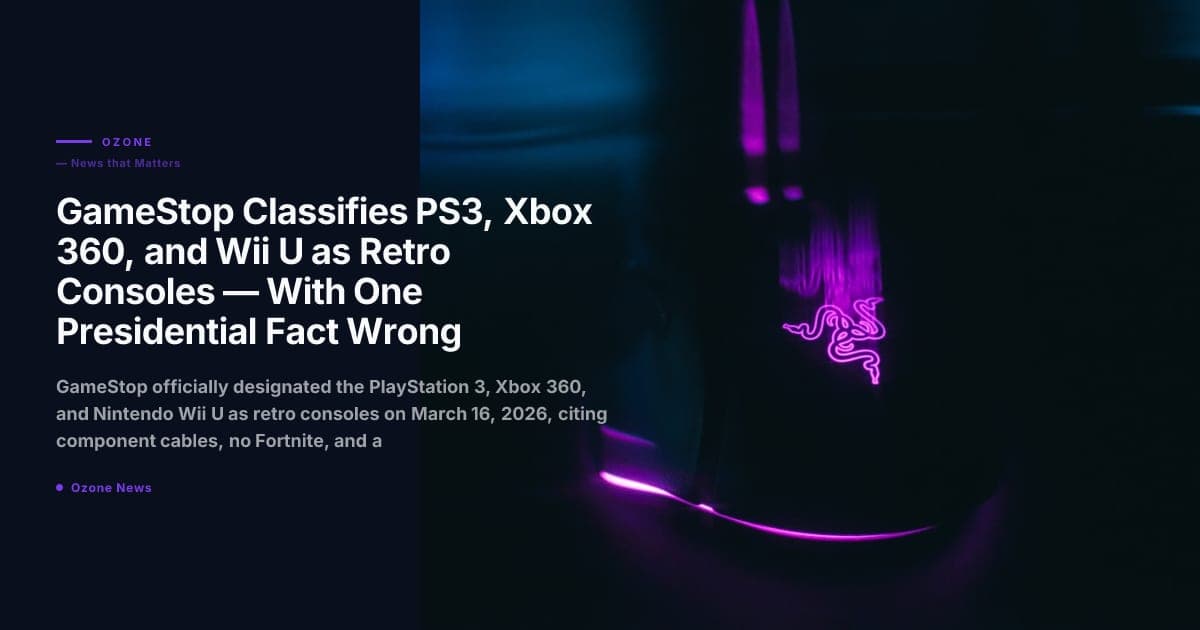 GameStop Classifies PS3, Xbox 360, and Wii U as Retro Consoles — With One Presidential Fact Wrong