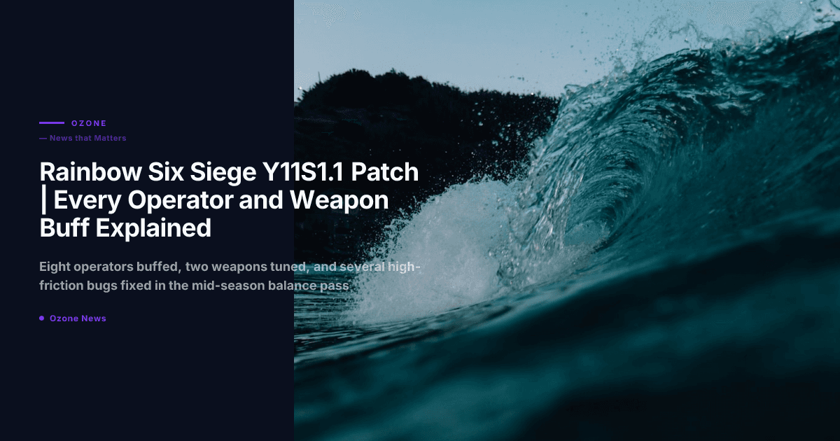 Rainbow Six Siege Y11S1.1 Patch | Every Operator and Weapon Buff Explained