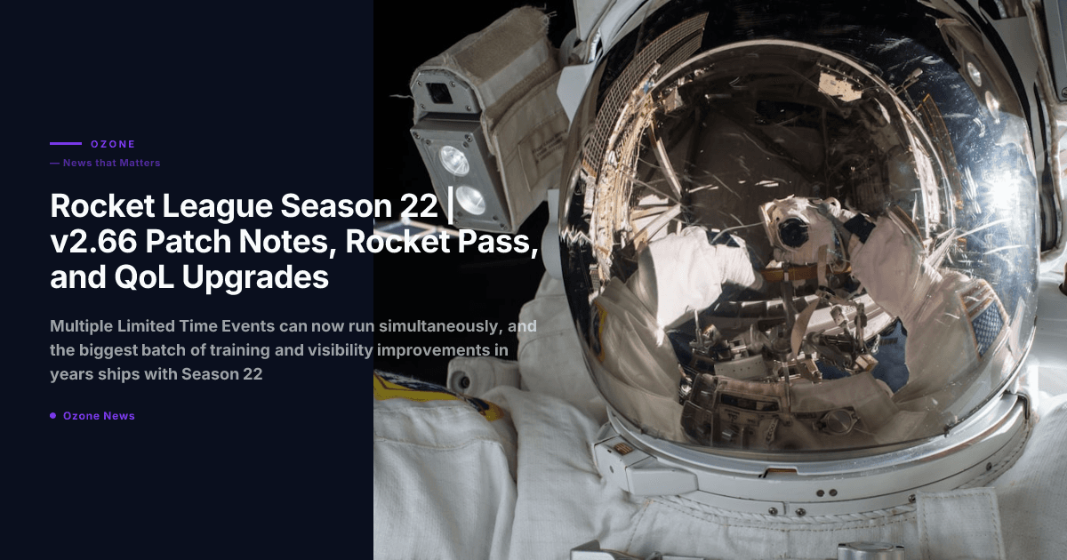 Rocket League Season 22 | v2.66 Patch Notes, Rocket Pass, and QoL Upgrades