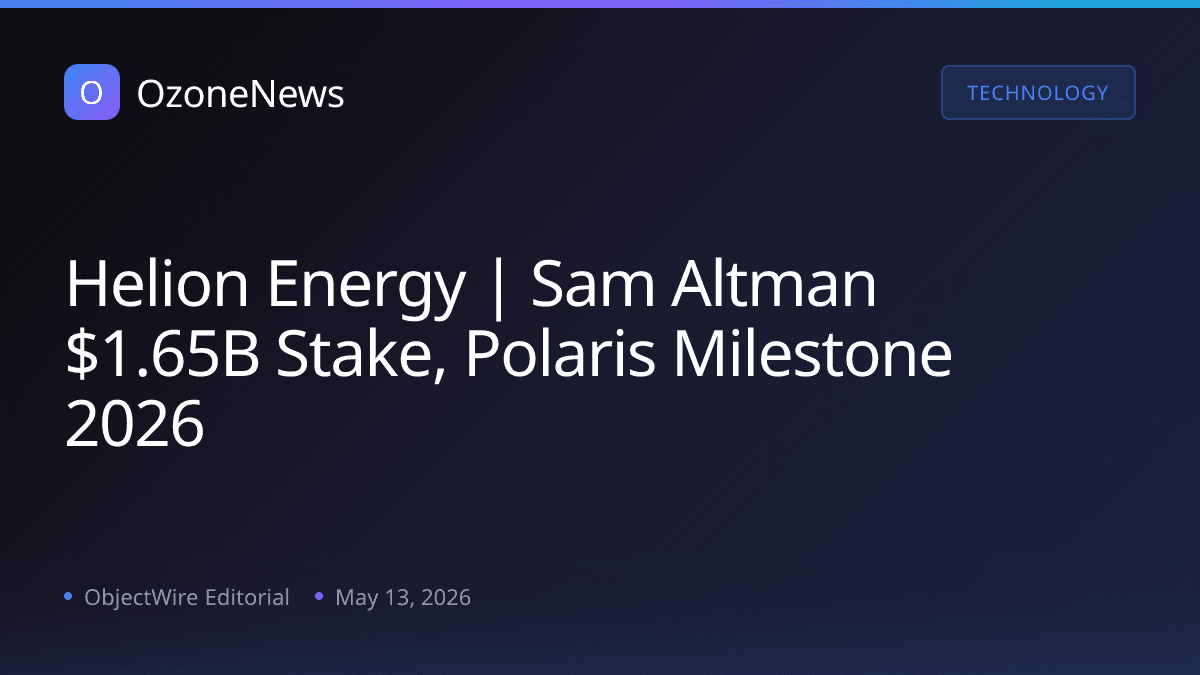 Helion Energy | Sam Altman $1.65B Stake, Polaris Milestone 2026