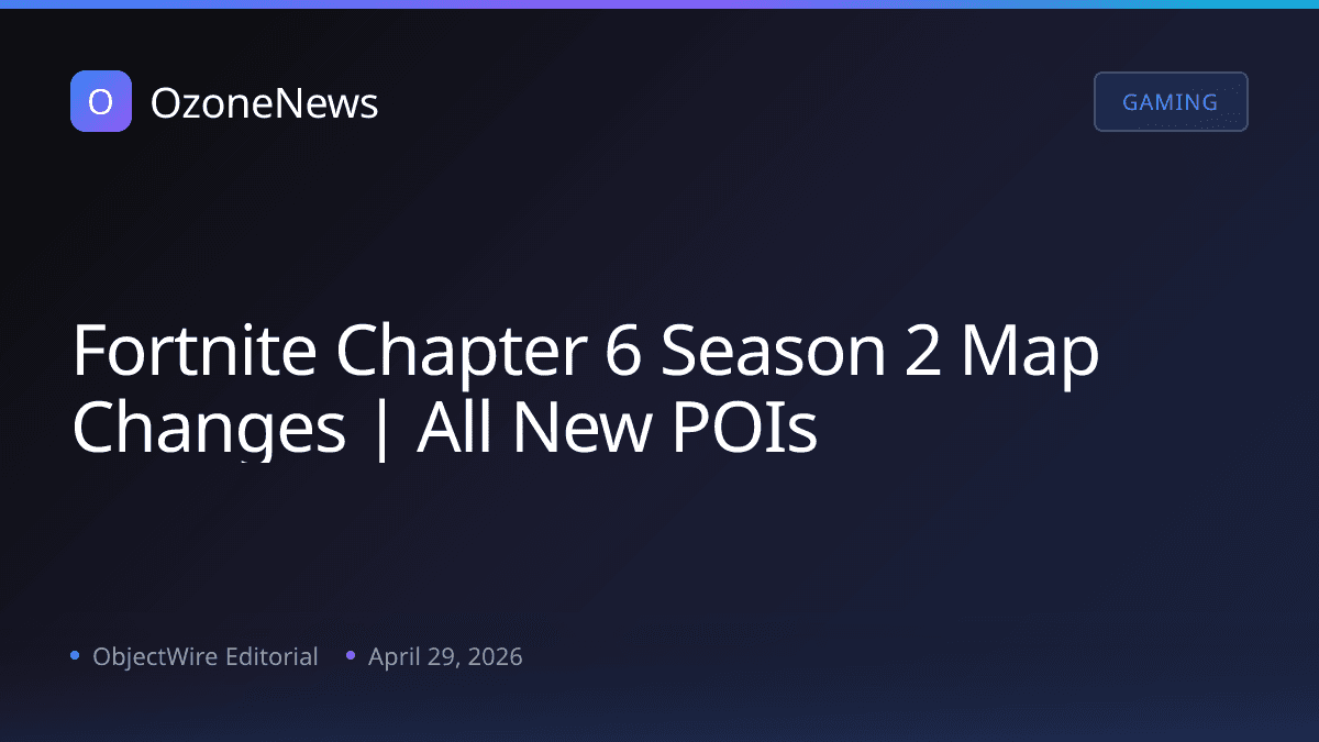 Fortnite Chapter 6 Season 2 Map Changes | All New POIs