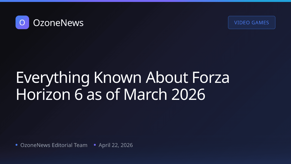 Everything Known About Forza Horizon 6 as of March 2026
